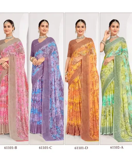 Ruchi Star Chiffon 224 Chiffon Printed Casual Wear Saree Collection