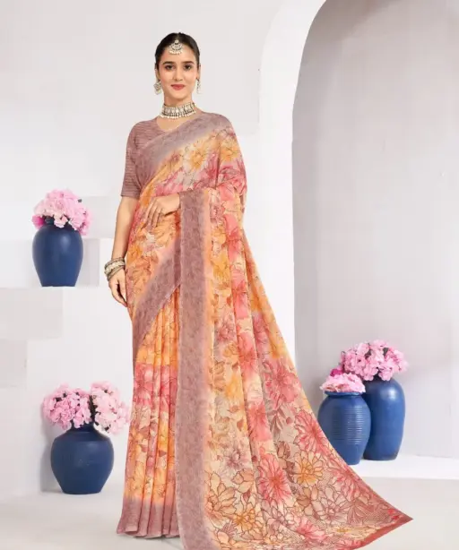 Ruchi Star Chiffon 224 Chiffon Printed Casual Wear Saree Collection