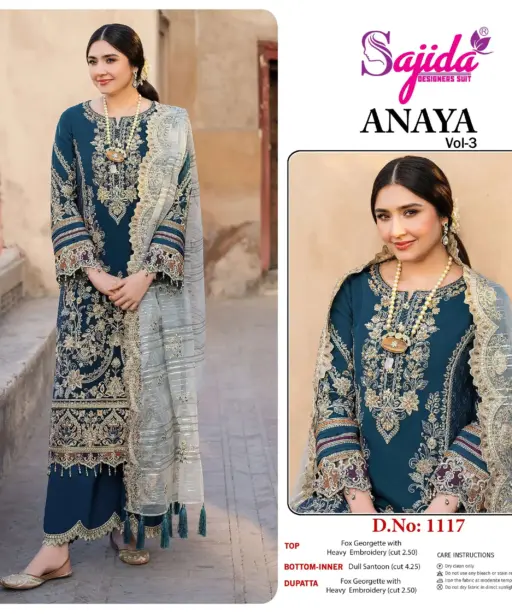 Sajida Designer Design No - 1116 - 1117 - 1118