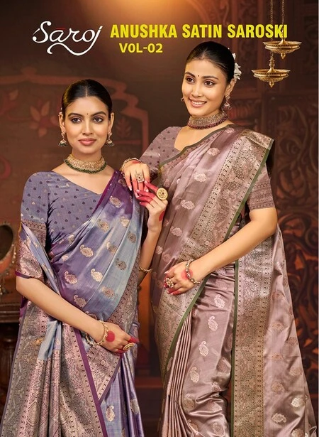 Saroj Anushka Satin Saroski Vol 2 Silk Festival Saree Collection