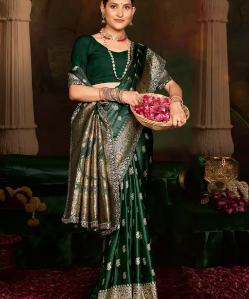 Saroj Butterffly Satin Saroski Vol 1 Satin Silk Saree Collection