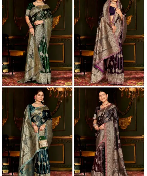 Saroj Butterffly Satin Saroski Vol 2 Satin Silk Saree Collection