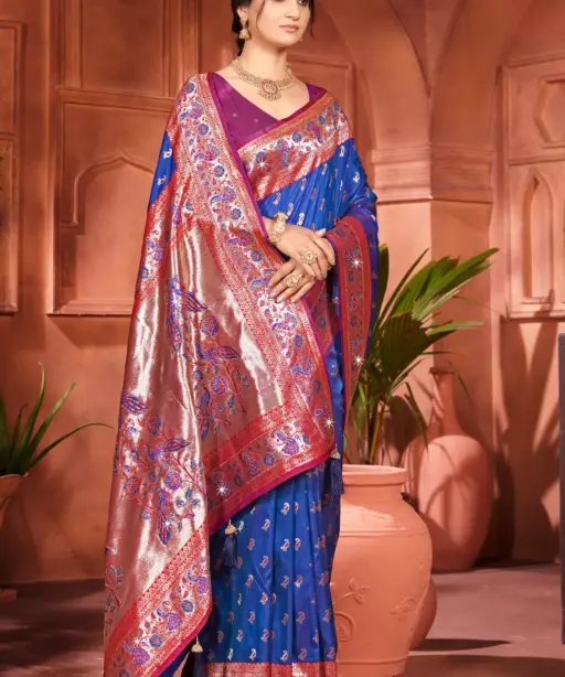 Saroj Gulaal Silk Saroski Vol 1 Soft Silk Saroski Worked Saree Collection