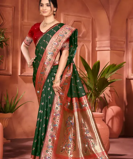 Saroj Gulaal Silk Saroski Vol 1 Soft Silk Saroski Worked Saree Collection