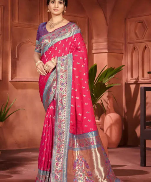 Saroj Gulaal Silk Saroski Vol 1 Soft Silk Saroski Worked Saree Collection