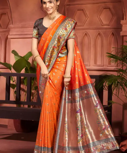 Saroj Gulaal Silk Saroski Vol 1 Soft Silk Saroski Worked Saree Collection