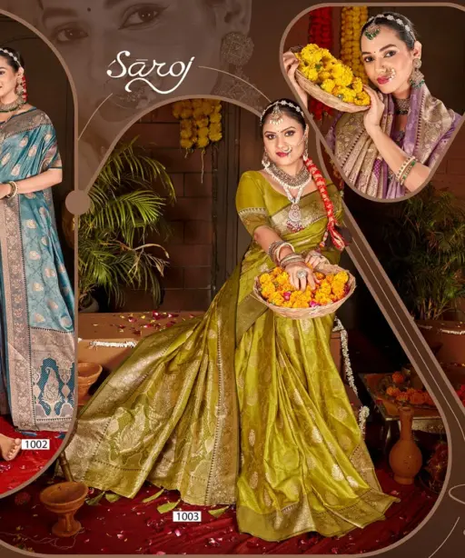 Saroj Gulzaar Satin Silk Vol 4 Rich Pallu Silk Saree Collection