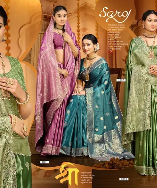 Saroj Padmavati Satin Saroski Vol 3 Silk Saree Collection