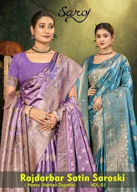 Saroj Rajdarbar Satin Saroski Vol 1 Silk Satin Saree Collection