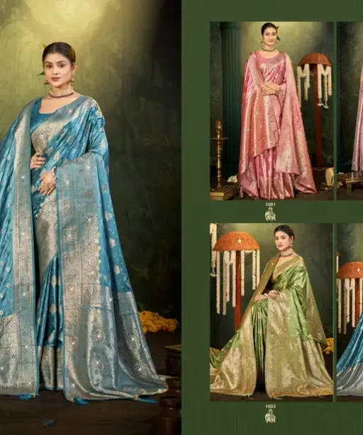 Saroj Rajdarbar Satin Saroski Vol 1 Silk Satin Saree Collection