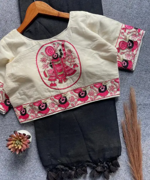 Sccf Shreenath Khadi Cotton Hand Work Saree Collection