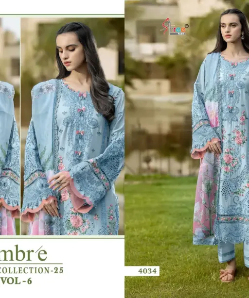 Shree Fab Ombre Lawn Collection 25 Vol 6