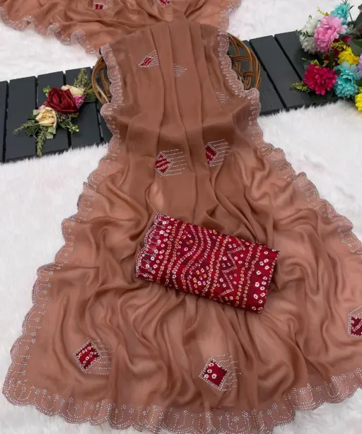 Star Women 6332 Modal Georgette Embellished Saree Collection