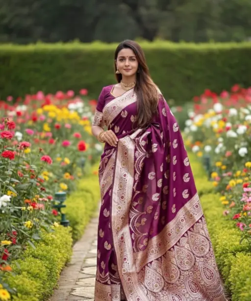 Vt 6078 T Banarasi Silk Zari Weaving Fancy Saree Collection