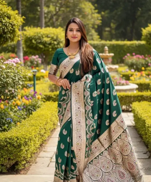 Vt 6078 T Banarasi Silk Zari Weaving Fancy Saree Collection