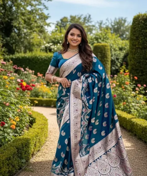 Vt 6078 T Banarasi Silk Zari Weaving Fancy Saree Collection