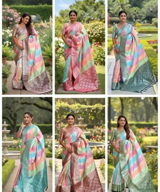 Vt 6080 T Soft Silk Zari Weaving Beautiful Premium Saree Collection