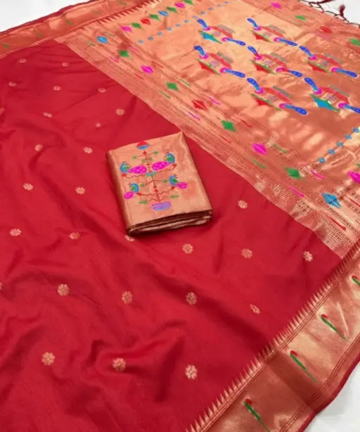 Vt 6084 T Khadi Row Silk Zari Weaving Saree Collection