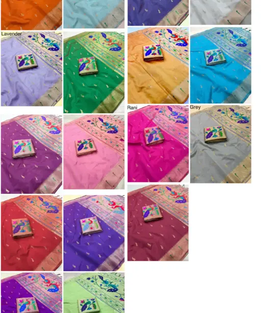 Vt 6085 T Khadi Raw Silk Zari Weaving Saree Collection