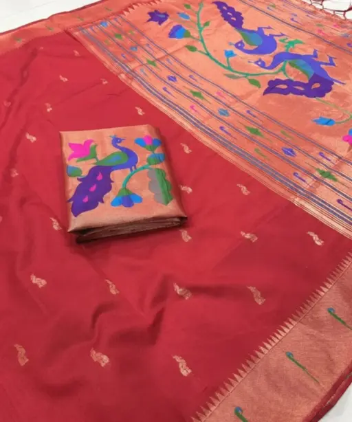 Vt 6085 T Khadi Raw Silk Zari Weaving Saree Collection