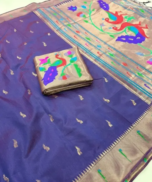 Vt 6085 T Khadi Raw Silk Zari Weaving Saree Collection