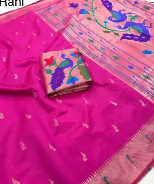 Vt 6085 T Khadi Raw Silk Zari Weaving Saree Collection