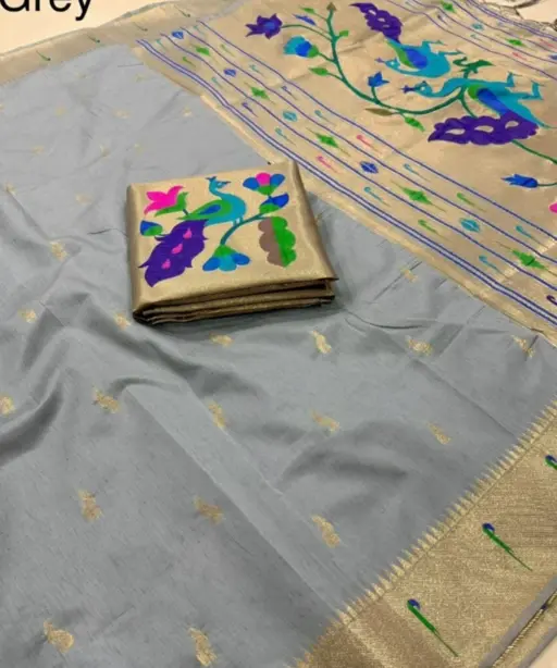 Vt 6085 T Khadi Raw Silk Zari Weaving Saree Collection