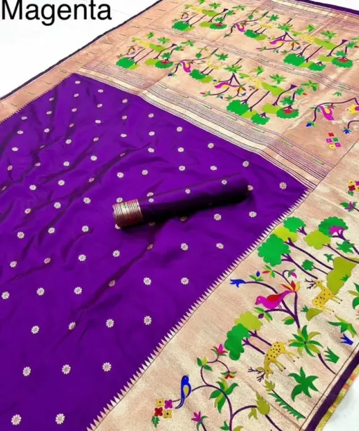 Vt 6087 T Pure Soft Kanchivram Paithani Silk Saree Collection