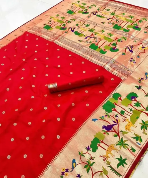 Vt 6087 T Pure Soft Kanchivram Paithani Silk Saree Collection