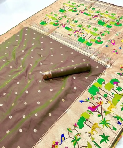 Vt 6087 T Pure Soft Kanchivram Paithani Silk Saree Collection