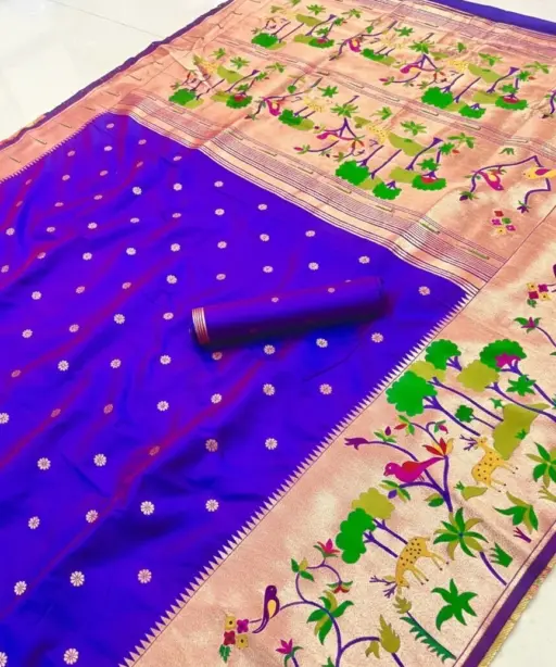Vt 6087 T Pure Soft Kanchivram Paithani Silk Saree Collection