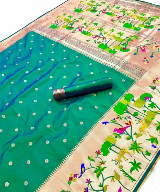 Vt 6087 T Pure Soft Kanchivram Paithani Silk Saree Collection