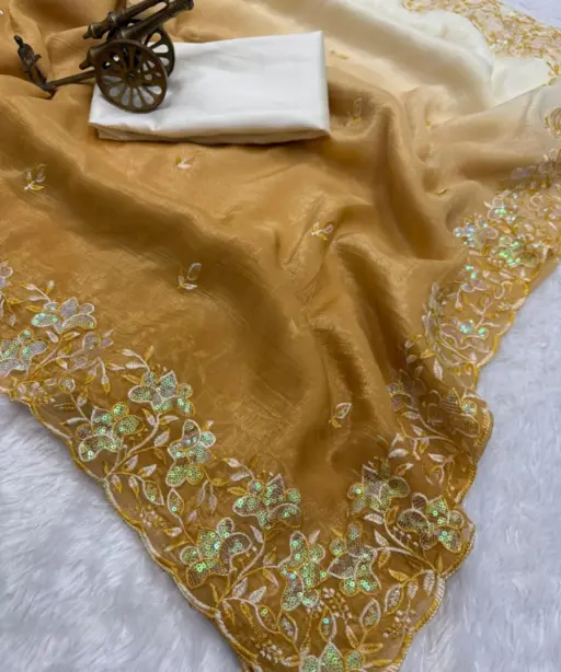 Vt 816 T Premium Crunchy Padding Embroidered Saree Collection