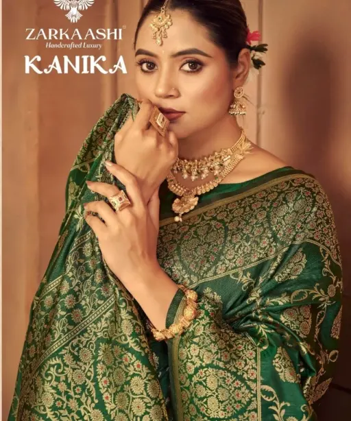 Zarkaashi Kanika Katan Silk Festival Wear Saree Collection