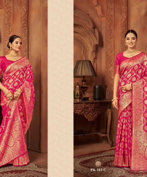 Zarkaashi Kanika Katan Silk Festival Wear Saree Collection