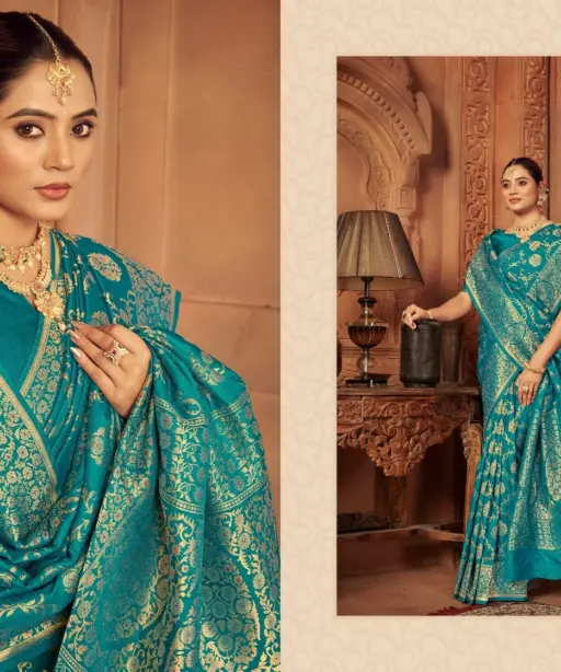 Zarkaashi Kanika Katan Silk Festival Wear Saree Collection