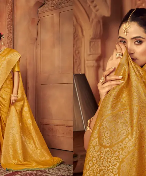 Zarkaashi Kanika Katan Silk Festival Wear Saree Collection