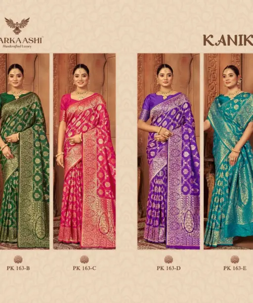 Zarkaashi Kanika Katan Silk Festival Wear Saree Collection
