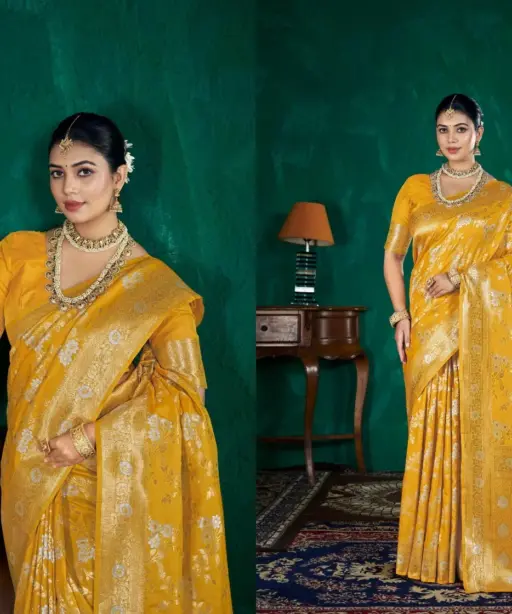 Zarkaashi Vidhatri Katan Silk Festival Wear Saree Collection