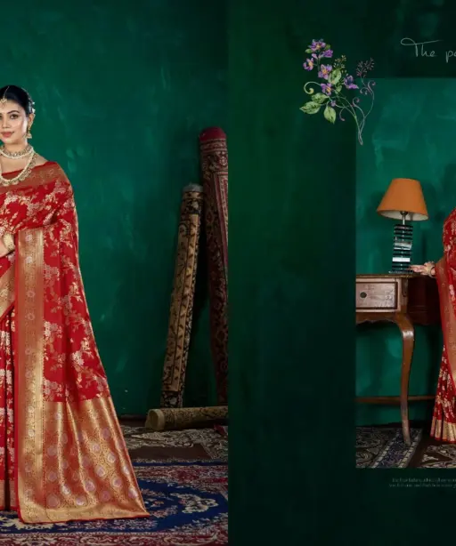 Zarkaashi Vidhatri Katan Silk Festival Wear Saree Collection