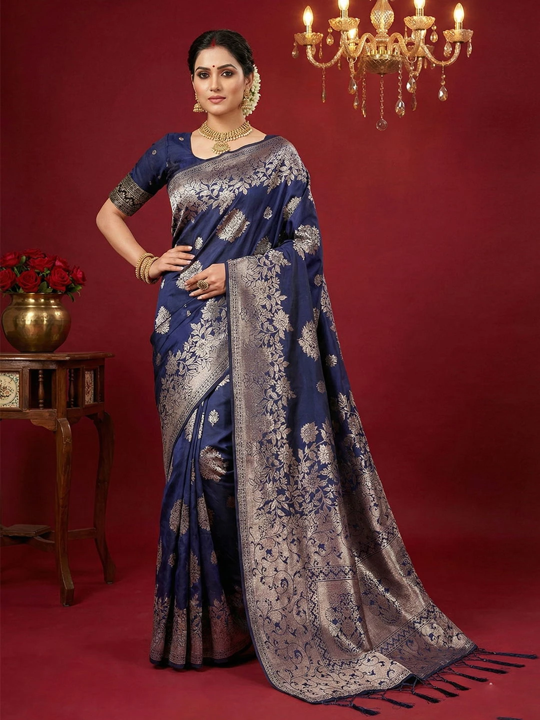 Ast Aadya Silk Vol 1 Silk Blend with Tassels Work Festive Wear Saree Collection