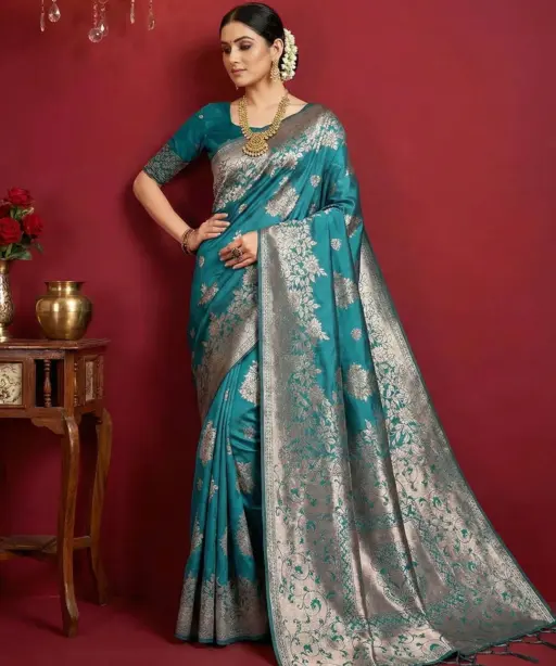 Ast Aadya Silk Vol 1 Silk Blend with Tassels Work Festive Wear Saree Collection