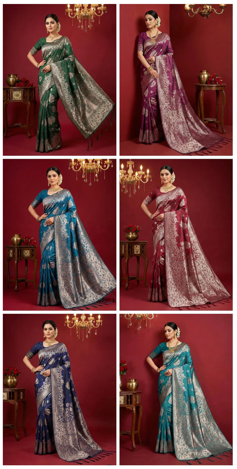 Ast Aadya Silk Vol 1 Silk Blend with Tassels Work Festive Wear Saree Collection
