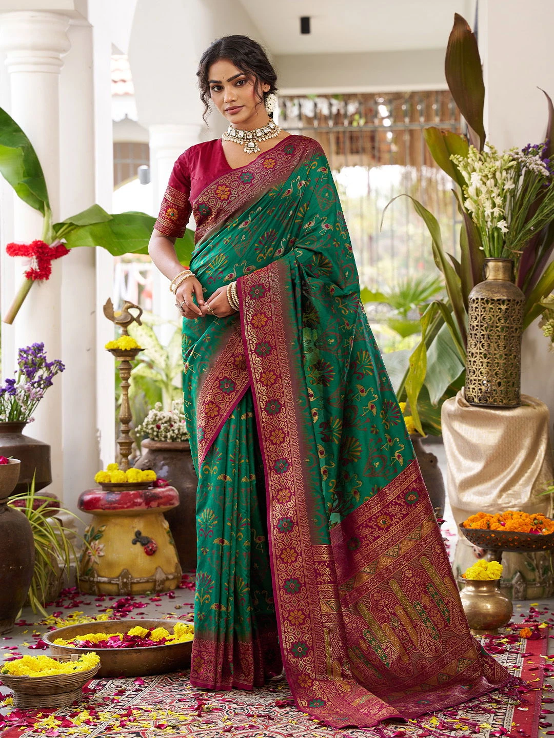 Ast Kanchana Silk Pochampally Soft Silk Festival Saree Collection