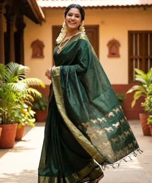Ast Rajashree Soft Silk Festival Saree Collection with Latkan