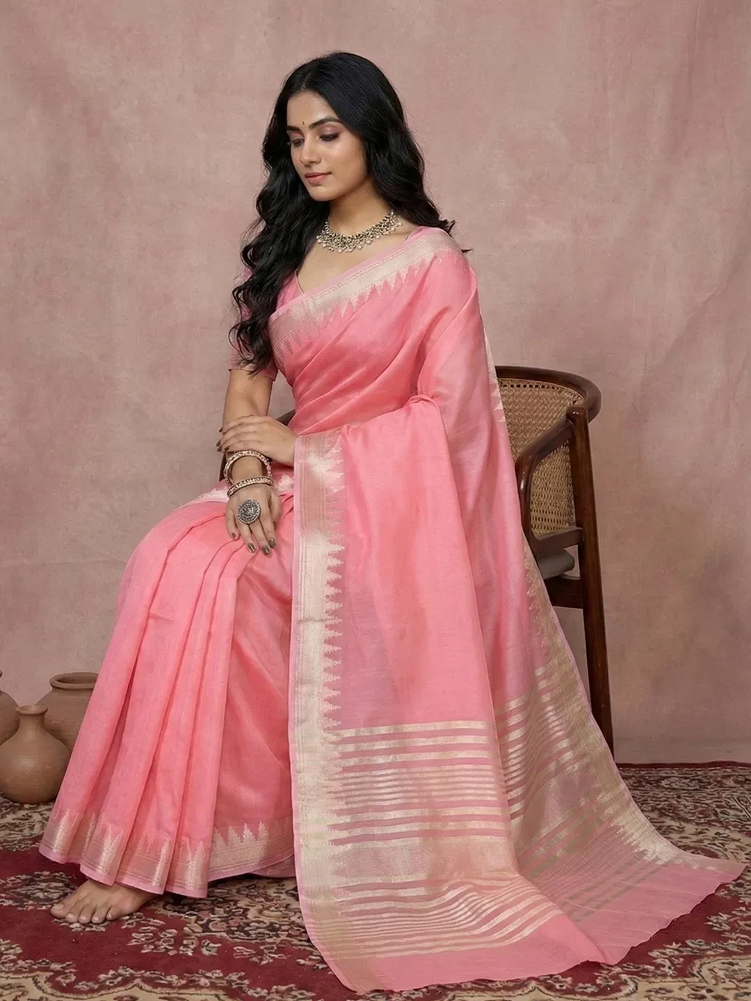 Ast Urban Loom Vol 1 Cotton Silk with Zari Border Saree Collection