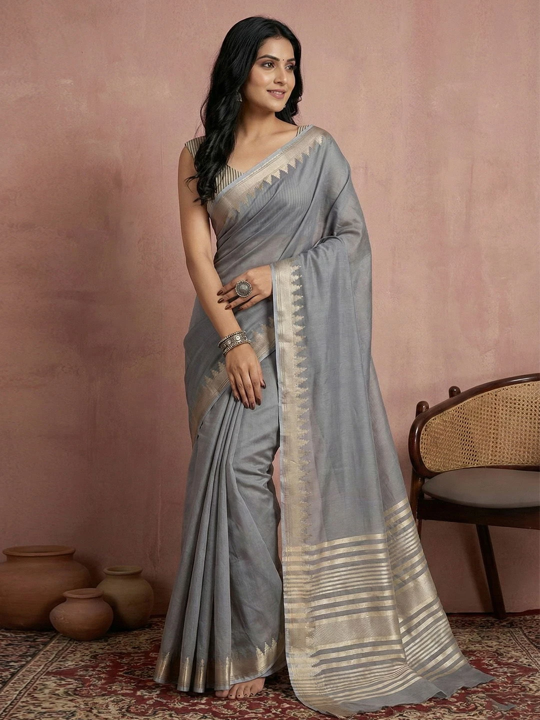 Ast Urban Loom Vol 1 Cotton Silk with Zari Border Saree Collection