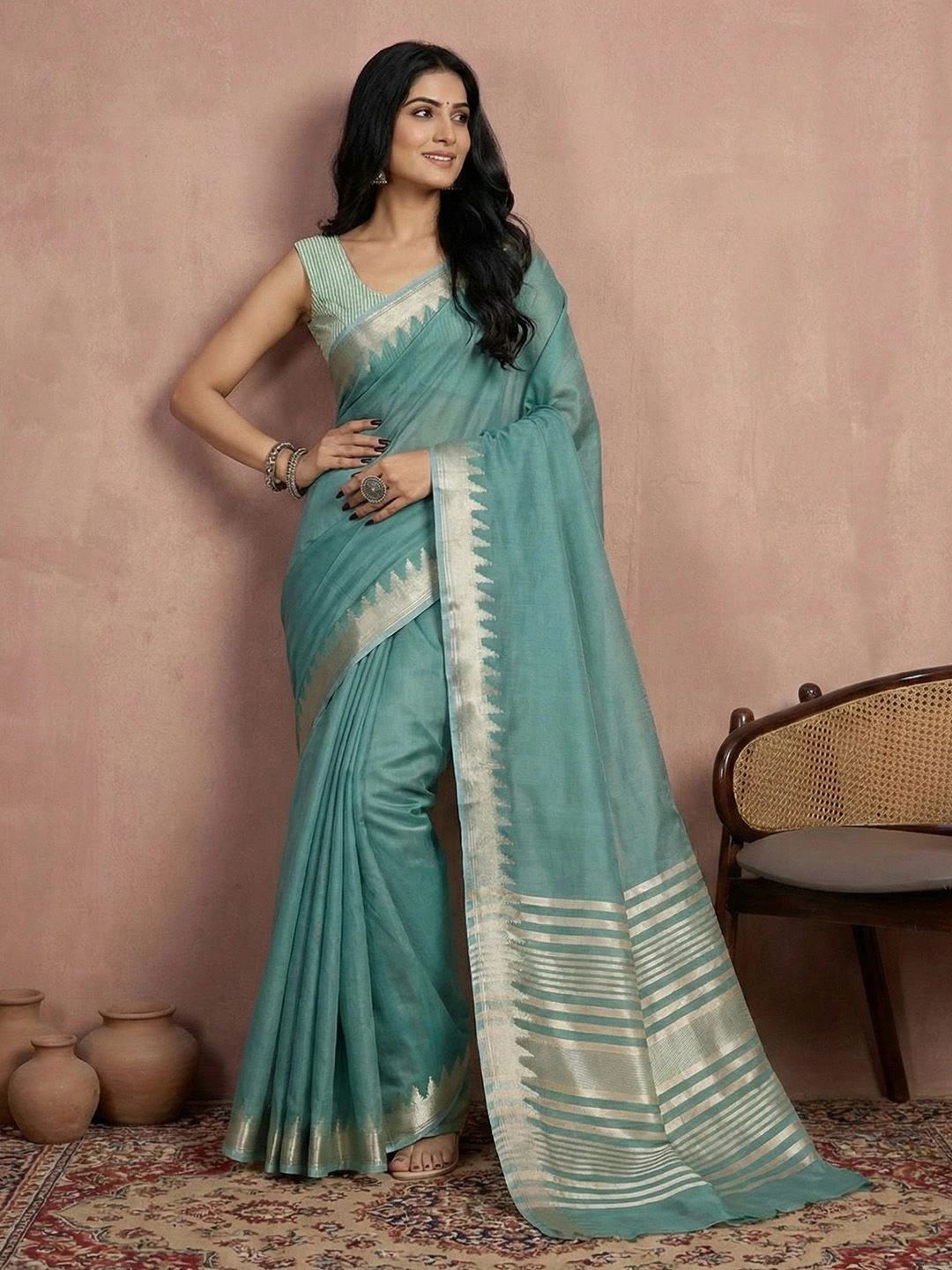 Ast Urban Loom Vol 1 Cotton Silk with Zari Border Saree Collection