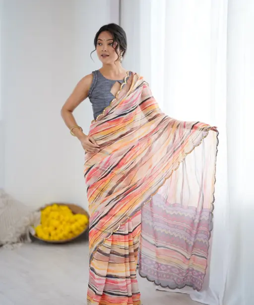 Bt 3148 Georgette Printed Casual Wear Saree Collection