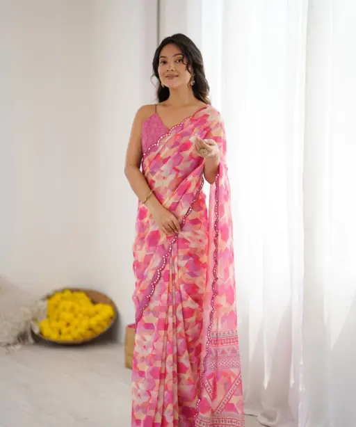 Bt 3148 Georgette Printed Casual Wear Saree Collection